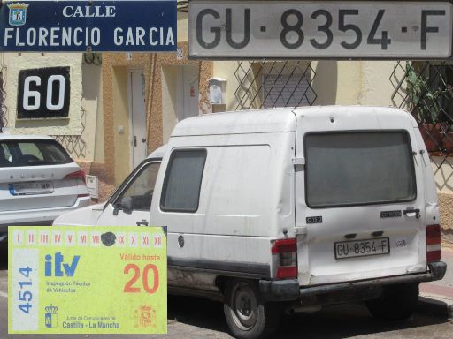 Vehículos abandonados, verlassene Fahrzeuge, Madrid, Spanien, Citroën C15 D, Kennzeichen GU 8354 F, Erstzulassung Oktober 1992, Calle Florencio Garcia 60, 28027 Madrid im Juli 2025