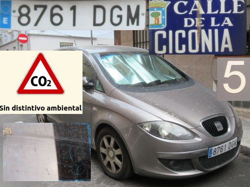 Vehículos abandonados, verlassene Fahrzeuge, Madrid, Spanien, Seat, Kennzeichen 8761 DGM, Erstzulassung Januar 2005, Calle Ciconia 5, 28027 Madrid im Juli 2025