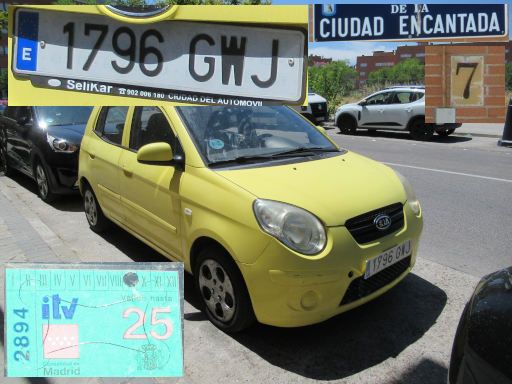 Veh&iacute;culos abandonados, verlassene Fahrzeuge, Madrid, Spanien, Kia Picanto, Kennzeichen 1796 GWJ, Erstzulassung Mai 2010, Calle Ciudad Encantada 7, 28030 Madrid im Juli 2026