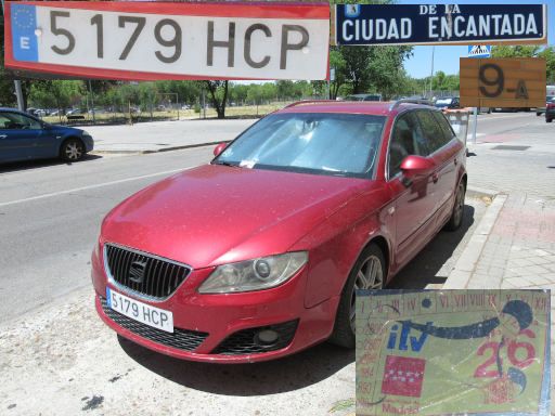 Veh&iacute;culos abandonados, verlassene Fahrzeuge, Madrid, Spanien, Seat Exeo, Kennzeichen 5179 HCP, Erstzulassung M&auml;rz 2011, Calle Ciudad Encantada 9 A, 28030 Madrid im Juli 2026