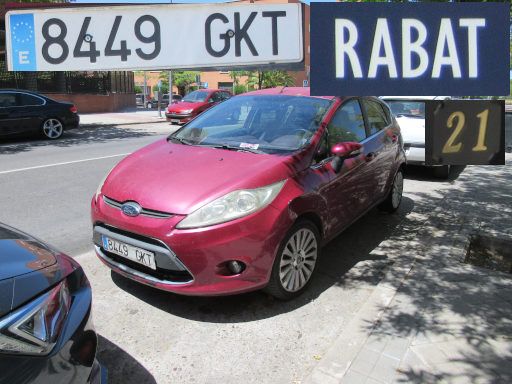 Veh&iacute;culos abandonados, verlassene Fahrzeuge, Madrid, Spanien, Ford Fiesta TDCi, Kennzeichen 8449 GKT, Erstzulassung Februar 2009, Calle Rabat 21, 28030 Madrid im Juli 2026
