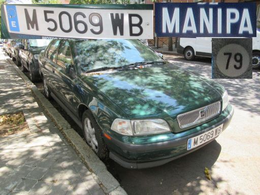 Veh&iacute;culos abandonados, verlassene Fahrzeuge, Madrid, Spanien, Volvo S 40 1.8i, Kennzeichen M 5069 WB, Erstzulassung Juni 1998, Calle Manipa 79, 28027 Madrid im Juli 2026