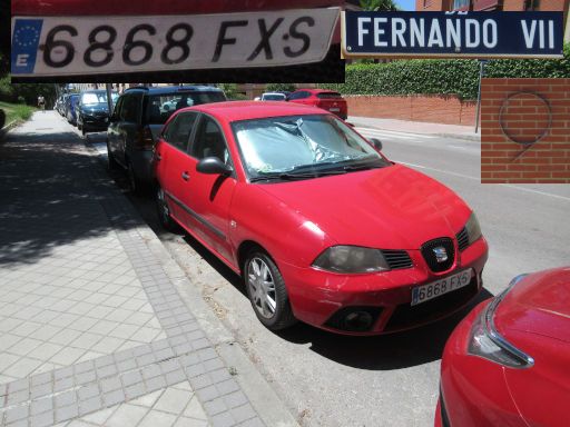 Veh&iacute;culos abandonados, verlassene Fahrzeuge, Madrid, Spanien, Seat Ibiza, Kennzeichen 6868 FXS, Erstzulassung November 2007, Calle Fernando VII 9, 28037 Madrid im Juli 2026