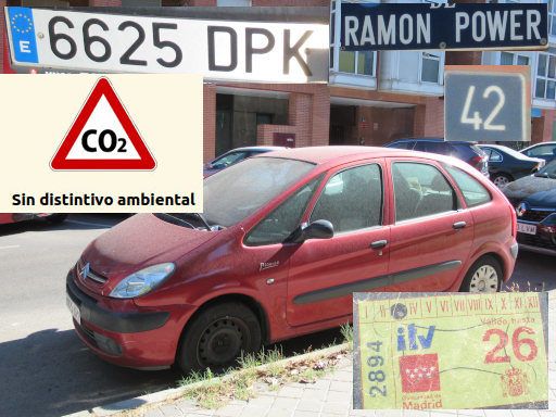 Veh&iacute;culos abandonados, verlassene Fahrzeuge, Madrid, Spanien, Citro&euml;n Xsara, Kennzeichen 6625 DPK, Erstzulassung Januar 2005, Calle Ramon Power 42, 28043 Madrid im Juli 2026