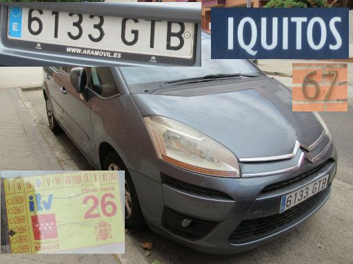 Veh&iacute;culos abandonados, verlassene Fahrzeuge, Madrid, Spanien, Citro&euml;n C4, Kennzeichen 6133 GTB, Erstzulassung Januar 2010, Calle Iquitos 67, 28027 Madrid im Juli 2026