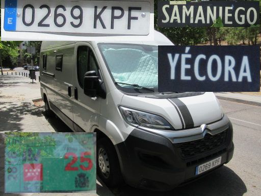 Veh&iacute;culos abandonados, verlassene Fahrzeuge, Madrid, Spanien, Citro&euml;n Jumper Wohnmobil, Kennzeichen 0269 KPF, Erstzulassung September 2018, Calle Samaniego / Calle Yecora, 28022 Madrid im Juli 2026