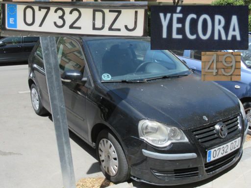Veh&iacute;culos abandonados, verlassene Fahrzeuge, Madrid, Spanien, Volkswagen Polo TDI, Kennzeichen 0732 DZJ, Erstzulassung Mai 2006, Calle Yecora 49, 28022 Madrid im Juli 2026