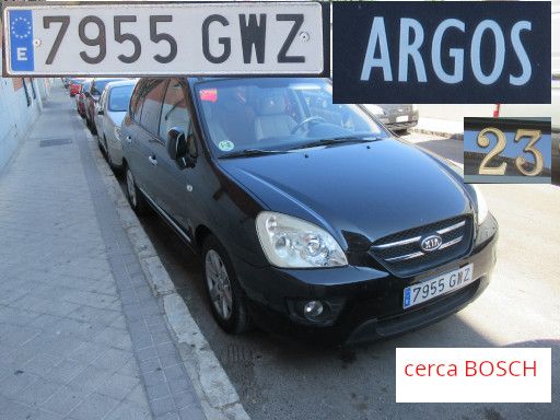 Veh&iacute;culos abandonados, verlassene Fahrzeuge, Madrid, Spanien, Kia Carens, Kennzeichen 7955 GWZ, Erstzulassung Juni 2010, Calle Argos 23, 28037 Madrid im Juli 2026
