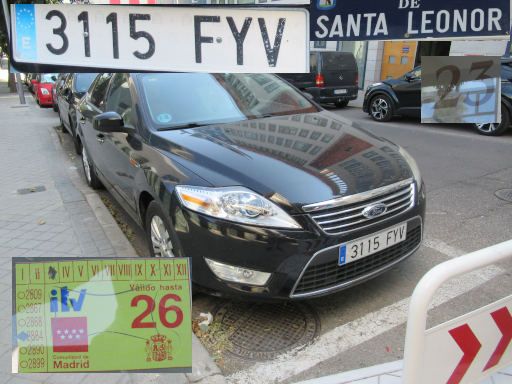 Veh&iacute;culos abandonados, verlassene Fahrzeuge, Madrid, Spanien, Ford Mondeo, Kennzeichen 3115 FYV, Erstzulassung Dezember 2007, Calle Santa Leonor 23, 28037 Madrid im Juli 2026