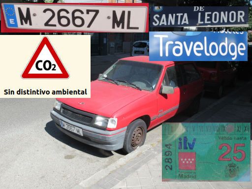 Veh&iacute;culos abandonados, verlassene Fahrzeuge, Madrid, Spanien, Opel Corsa, Kennzeichen M 2667 ML, Erstzulassung August 1991, Calle Santa Leonor, 28037 Madrid im Juli 2026
