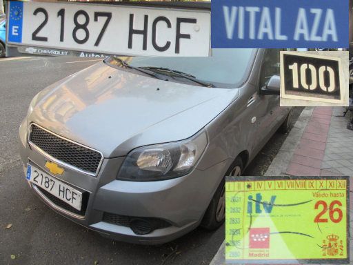 Veh&iacute;culos abandonados, verlassene Fahrzeuge, Madrid, Spanien, Chevrolet Aveo LS, Kennzeichen 2187 HCF, Erstzulassung M&auml;rz 2011, Calle Vital Aza 100, 28017 Madrid im Juli 2026