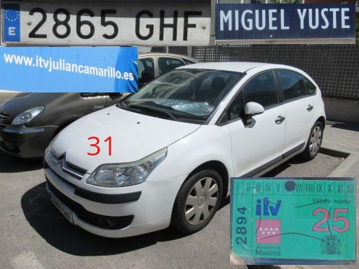 Veh&iacute;culos abandonados, verlassene Fahrzeuge, Madrid, Spanien, Citro&euml;n C4, Kennzeichen 2865 GHF, Erstzulassung August 2008, Calle Miguel Yuste 31, 28037 Madrid im Juli 2026