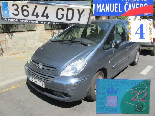 Veh&iacute;culos abandonados, verlassene Fahrzeuge, Madrid, Spanien, Citro&euml;n Xsara, Kennzeichen 3644 GDY, Erstzulassung Mai 2008, Calle Manuel Cavero 4, 28027 Madrid im Juli 2026