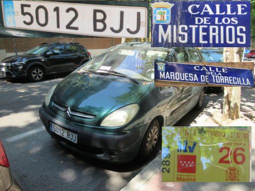 Veh&iacute;culos abandonados, verlassene Fahrzeuge, Madrid, Spanien, Citro&euml;n Xsara, Kennzeichen 5012 BJJ, Erstzulassung Mai 2001, Calle Misterios / Calle Marquesa de Torrecilla, 28027 Madrid im Juli 2026