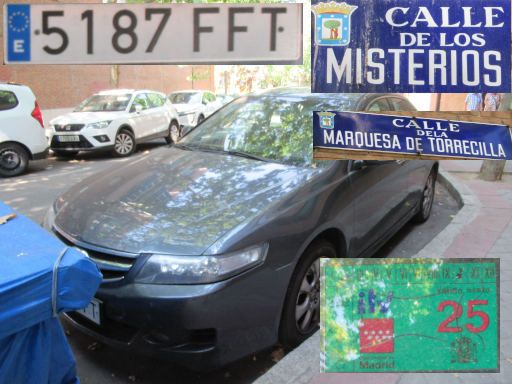 Veh&iacute;culos abandonados, verlassene Fahrzeuge, Madrid, Spanien, Honda Accord i-CTDi, Kennzeichen 5187 FFT, Erstzulassung September 2006, Calle Misterios / Calle Marquesa de Torrecilla, 28027 Madrid im Juli 2026