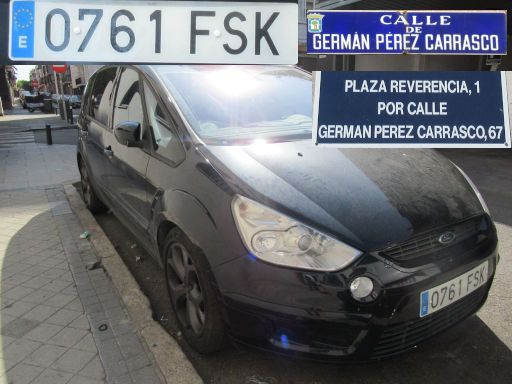 Veh&iacute;culos abandonados, verlassene Fahrzeuge, Madrid, Spanien, Ford S-Max ST, Kennzeichen 0761 FSK, Erstzulassung Juli 2007, Calle German Perez Carrasco 67 , 28027 Madrid im Juli 2026