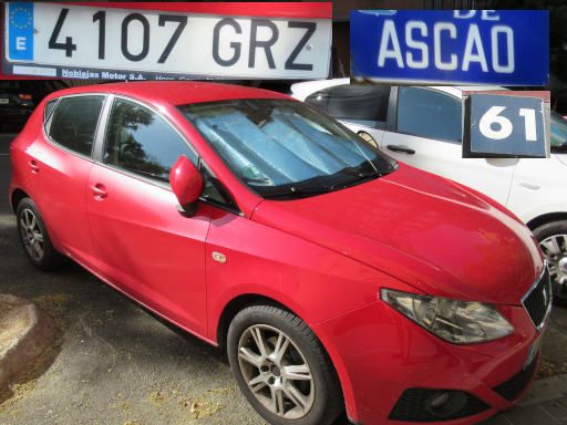 Veh&iacute;culos abandonados, verlassene Fahrzeuge, Madrid, Spanien, Seat Ibiza, Kennzeichen 4107 GRZ, Erstzulassung November 2009, Calle Ascao 61, 28017 Madrid im Juli 2026