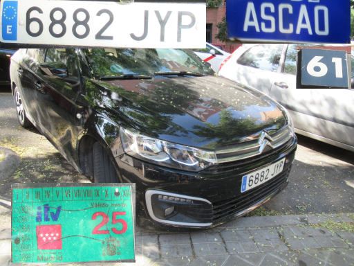 Veh&iacute;culos abandonados, verlassene Fahrzeuge, Madrid, Spanien, Citro&euml;n C-Elys&eacute;e, Kennzeichen 6882 JYP, Erstzulassung April 2017, Calle Ascao 61, 28017 Madrid im Juli 2026