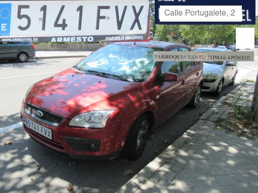 Veh&iacute;culos abandonados, verlassene Fahrzeuge, Madrid, Spanien, Ford Focus, Kennzeichen 5141 FVX, Erstzulassung September 2007, Calle Portugalete 2, 28017 Madrid im Juli 2026