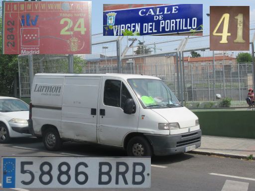 Vehículos abandonados, verlassene Fahrzeuge, Madrid, Spanien, Fiat Ducato 14, Kennzeichen 5886 BRB, Erstzulassung Dezember 2001, Calle Virgen del Portillo 41, 28027 Madrid im Juni 2025