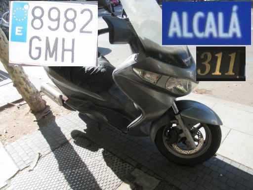 Veh&iacute;culos abandonados, verlassene Fahrzeuge, Madrid, Spanien, Suzuki Burgman 125, Kennzeichen 8982 GMH, Erstzulassung Mai 2009, Calle Alcala 311, 28027 Madrid im Juni 2026