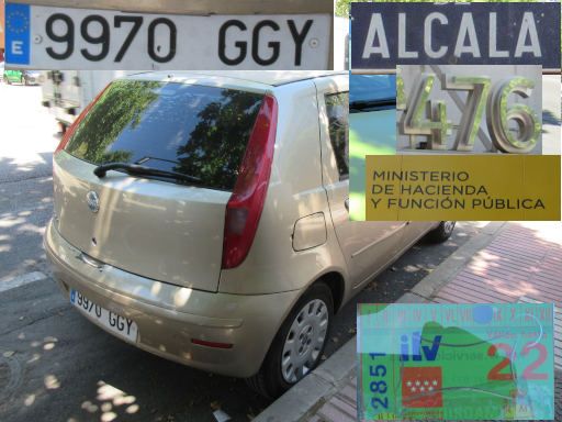 Veh&iacute;culos abandonados, verlassene Fahrzeuge, Madrid, Spanien, Fiat Punto, Kennzeichen 9970 GGY, Erstzulassung August 2008, Calle Alcala 488, 28027 Madrid im Juni 2026