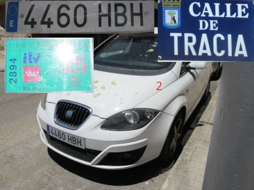 Veh&iacute;culos abandonados, verlassene Fahrzeuge, Madrid, Spanien, Seat Altea XL, Kennzeichen 4460 HBH, Erstzulassung Januar 2011, Calle Tracia 2, 28037 Madrid im Juni 2026