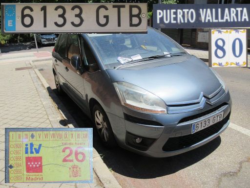 Veh&iacute;culos abandonados, verlassene Fahrzeuge, Madrid, Spanien, Citro&euml;n C4, Kennzeichen 6133 GTB, Erstzulassung Januar 2010, Calle Puerto Vallarta 80, 28027 Madrid im Juni 2026