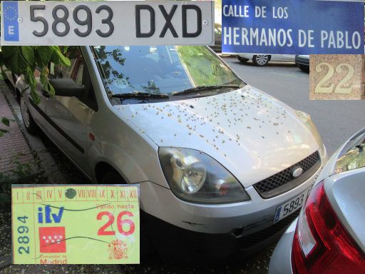 Veh&iacute;culos abandonados, verlassene Fahrzeuge, Madrid, Spanien, Ford Focus TDCi, Kennzeichen 5893 DXD, Erstzulassung Januar 2005, Calle Hermanos de Pablo 22, 28027 Madrid im Juni 2026