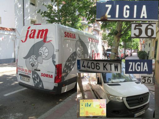Veh&iacute;culos abandonados, verlassene Fahrzeuge, Madrid, Spanien, Mercedes-Benz Sprinter 316 CDi, Kennzeichen 4406 KTW, Erstzulassung Februar 2019, Calle Zigia 56, 28027 Madrid im Juni 2026