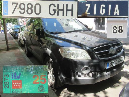 Veh&iacute;culos abandonados, verlassene Fahrzeuge, Madrid, Spanien, Chevrolet Captiva VCDi, Kennzeichen 7980 GHH, Erstzulassung September 2008, Calle Zigia 88, 28027 Madrid im Juni 2026