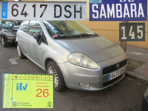 Veh&iacute;culos abandonados, verlassene Fahrzeuge, Madrid, Spanien, Fiat Punto, Kennzeichen 6417 DSH, Erstzulassung Januar 2005, Calle Sambara 145, 28027 Madrid im Juni 2026