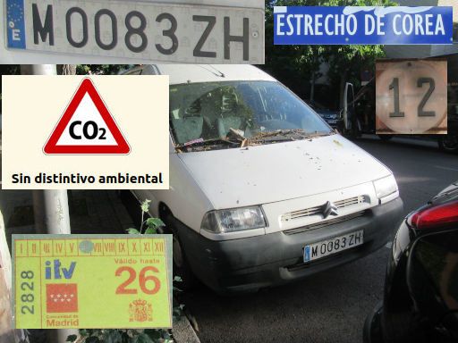 Veh&iacute;culos abandonados, verlassene Fahrzeuge, Madrid, Spanien, Citro&euml;n Jumpy, Kennzeichen M 0083 ZH, Erstzulassung Juli 2000, Calle Estrecho de Corea 12, 28027 Madrid im Juni 2026