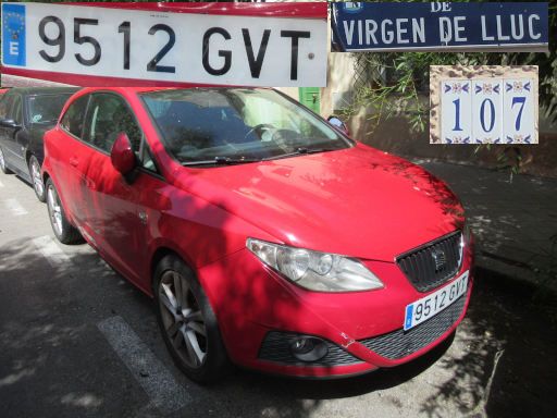 Veh&iacute;culos abandonados, verlassene Fahrzeuge, Madrid, Spanien, Seat Ibiza, Kennzeichen 9512 GVT, Erstzulassung April 2010, Calle Virgen de Lluc 107, 28027 Madrid im Juni 2026