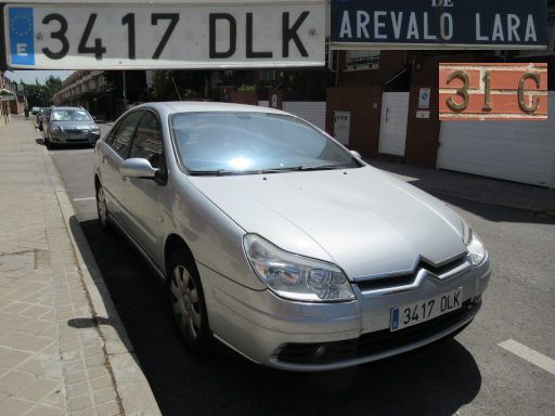 Veh&iacute;culos abandonados, verlassene Fahrzeuge, Madrid, Spanien, Citro&euml;n C5, Kennzeichen 3417 DLK, Erstzulassung Januar 2005, Calle Arevalo Lara 31 C, 28027 Madrid im Juni 2026