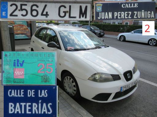 Veh&iacute;culos abandonados, verlassene Fahrzeuge, Madrid, Spanien, Seat Ibiza, Kennzeichen 2564 GLM, Erstzulassung M&auml;rz 2009, Calle Juan Perez Zu&ntilde;iga 2, 28027 Madrid im Juni 2026