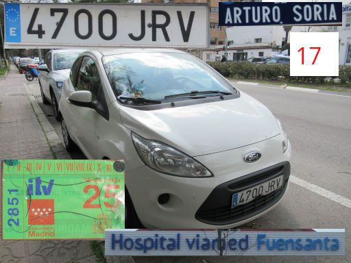 Veh&iacute;culos abandonados, verlassene Fahrzeuge, Madrid, Spanien, Ford Ka, Kennzeichen 4700 JRV, Erstzulassung Juli 2016, Calle Arturo Soria 17, 28027 Madrid im M&auml;rz 2026