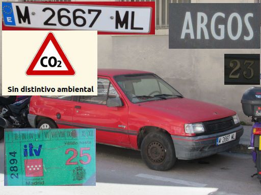 Veh&iacute;culos abandonados, verlassene Fahrzeuge, Madrid, Spanien, Opel Corsa, Kennzeichen M 2667 ML, Erstzulassung August 1991, Calle Argos 23, 28037 Madrid im M&auml;rz 2026