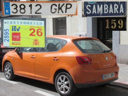 Veh&iacute;culos abandonados, verlassene Fahrzeuge, Madrid, Spanien, Seat Ibiza, Kennzeichen 3812 GKP, Erstzulassung Januar 2009, Calle Sambara 159, 28027 Madrid im M&auml;rz 2026