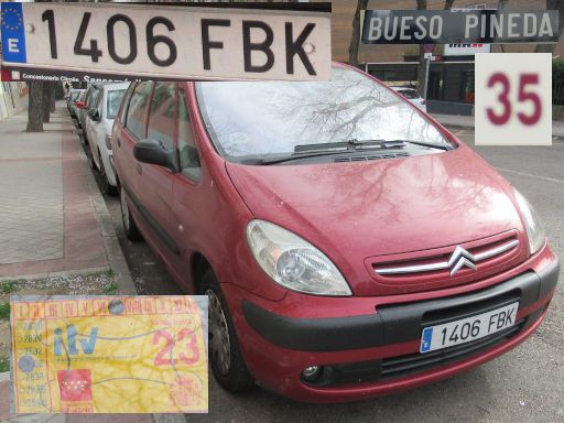 Veh&iacute;culos abandonados, verlassene Fahrzeuge, Madrid, Spanien, Citro&euml;n Xsara, Kennzeichen 1406 FBK, Erstzulassung Juni 2006, Calle Bueso Pineda 35, 28043 Madrid im M&auml;rz 2026