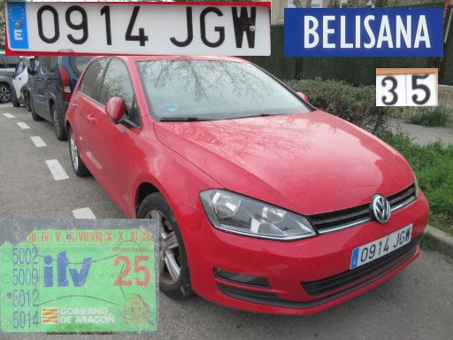 Veh&iacute;culos abandonados, verlassene Fahrzeuge, Madrid, Spanien, Volkswagen Golf TSI Bluemotion, Kennzeichen 0914 JGW, Erstzulassung Juli 2015, Calle Belisana 35, 28043 Madrid im M&auml;rz 2026