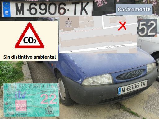 Veh&iacute;culos abandonados, verlassene Fahrzeuge, Madrid, Spanien, Ford Fiesta, Kennzeichen M 6906 TK, Erstzulassung April 1996, Calle Castromonte 52, 28043 Madrid im M&auml;rz 2026