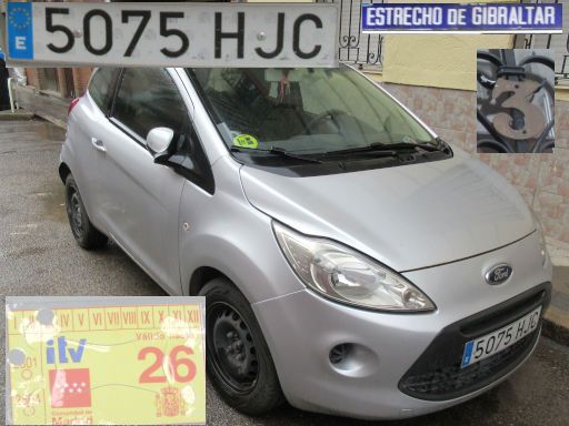 Veh&iacute;culos abandonados, verlassene Fahrzeuge, Madrid, Spanien, Ford Ka TDCi, Kennzeichen 5078 HJC, Erstzulassung Februar 2012, Calle Estrecho de Gibraltar 3, 28027 Madrid im M&auml;rz 2026