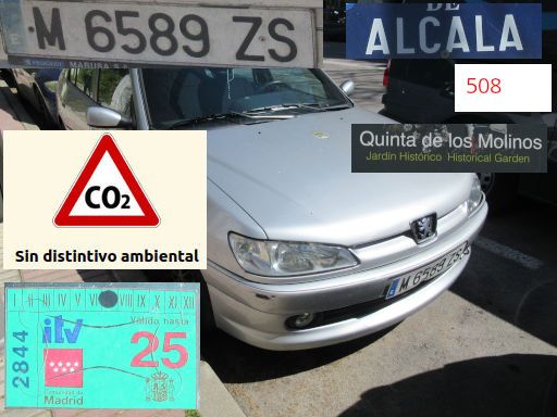 Veh&iacute;culos abandonados, verlassene Fahrzeuge, Madrid, Spanien, Peugeot 306 HDI, Kennzeichen M 6589 ZS, Erstzulassung November 2000, Calle Alcala 508, 28027 Madrid im M&auml;rz 2026