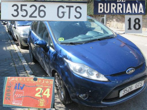 Veh&iacute;culos abandonados, verlassene Fahrzeuge, Madrid, Spanien, Ford Fiesta TDCi, Kennzeichen 3526 GTS, Erstzulassung M&auml;rz 2010, Calle Burriana 18, 28042 Madrid im M&auml;rz 2026
