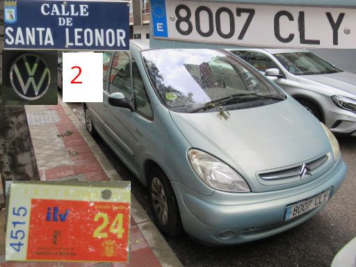Vehículos abandonados, verlassene Fahrzeuge, Madrid, Spanien, Citroen Xsara, Kennzeichen 8007 CLY, Erstzulassung September 2003, Calle de Santa Leonor 2, 28037 Madrid im Mai 2025