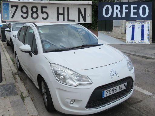 Vehículos abandonados, verlassene Fahrzeuge, Madrid, Spanien, Citroën C3, Kennzeichen 7985 HLN, Erstzulassung August 2012, Calle Orfeo 11, 28022 Madrid im Mai 2026