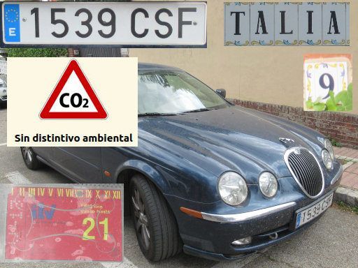 Vehículos abandonados, verlassene Fahrzeuge, Madrid, Spanien, Jaguar S-Type, Kennzeichen 1539 CSF, Erstzulassung Februar 2004, Calle Talia 9, 28022 Madrid im Mai 2026