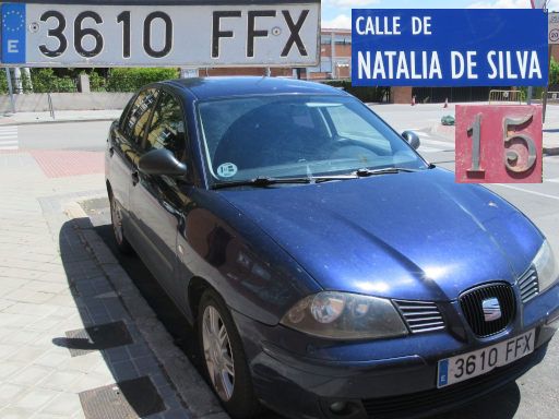 Vehículos abandonados, verlassene Fahrzeuge, Madrid, Spanien, Seat Cordoba, Kennzeichen 3610 FFX, Erstzulassung September 2006, Calle Natalia de Silva 15, 28027 Madrid im Mai 2026