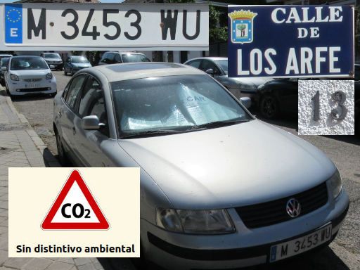 Vehículos abandonados, verlassene Fahrzeuge, Madrid, Spanien, Volkswagen Passat TDI, Kennzeichen M 3453 WU, Erstzulassung Dezember 1998, Calle Los Arfe 13, 28027 Madrid im Mai 2026